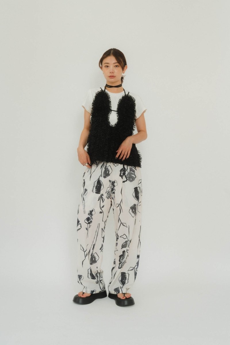 stripe flower pants - KNUTH MARF