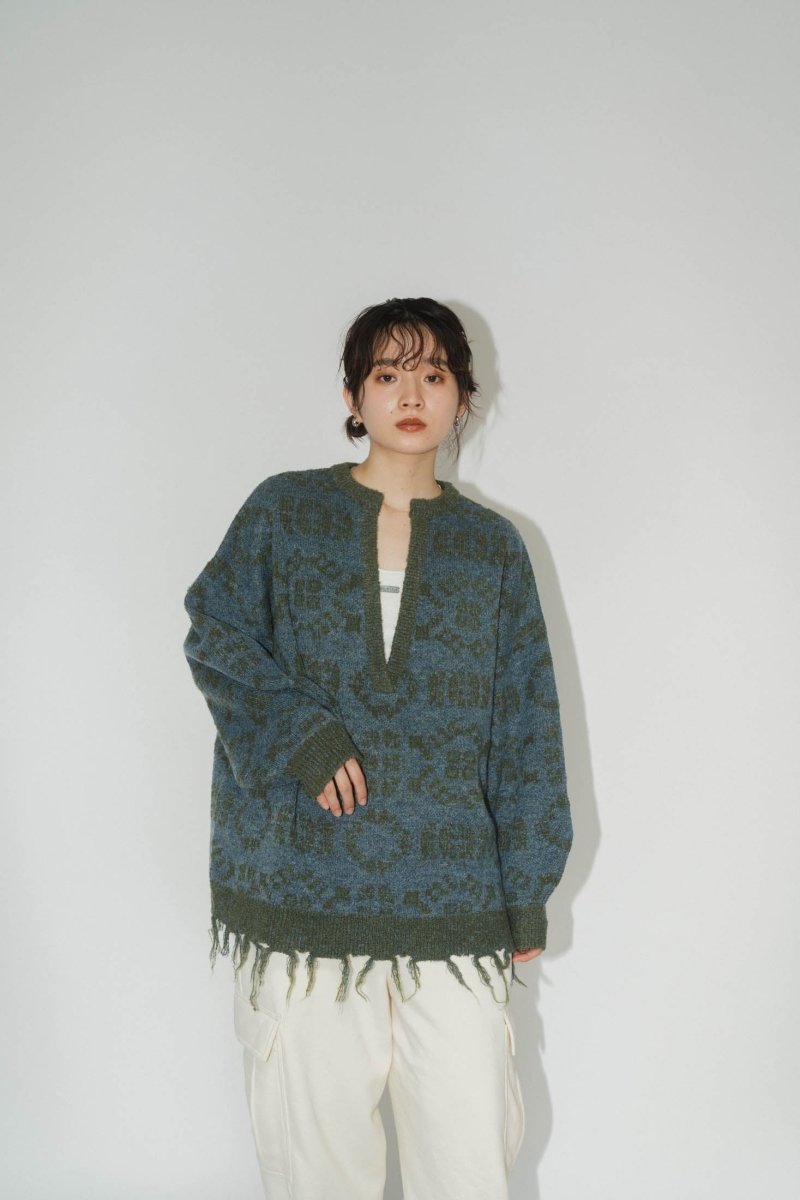 vintage damage knit(unisex)/3color - KNUTH MARF