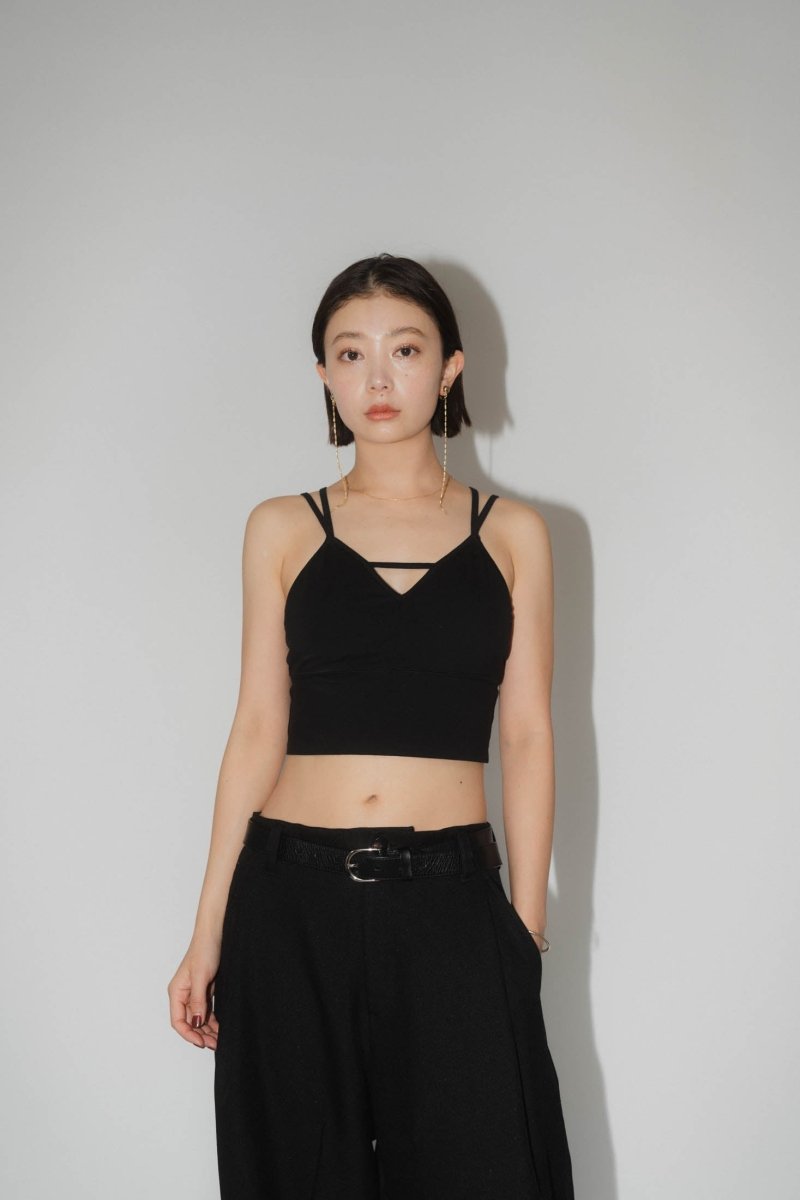 Vneck bra top/black - KNUTH MARF