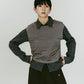2 - piece layered compact shirt/navygray - KNUTH MARF