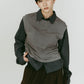 2 - piece layered compact shirt/navygray - KNUTH MARF