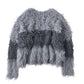 shaggy cardigan/gray,pink