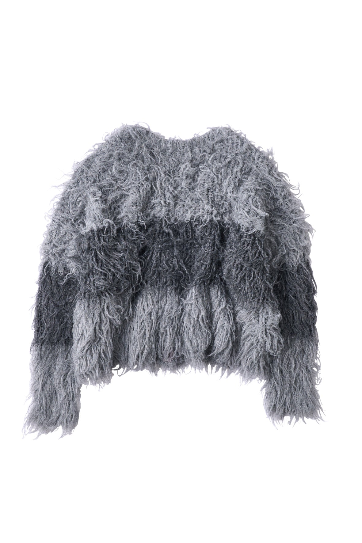 shaggy cardigan/gray,pink