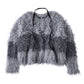 shaggy cardigan/gray,pink