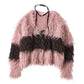 shaggy cardigan/gray,pink
