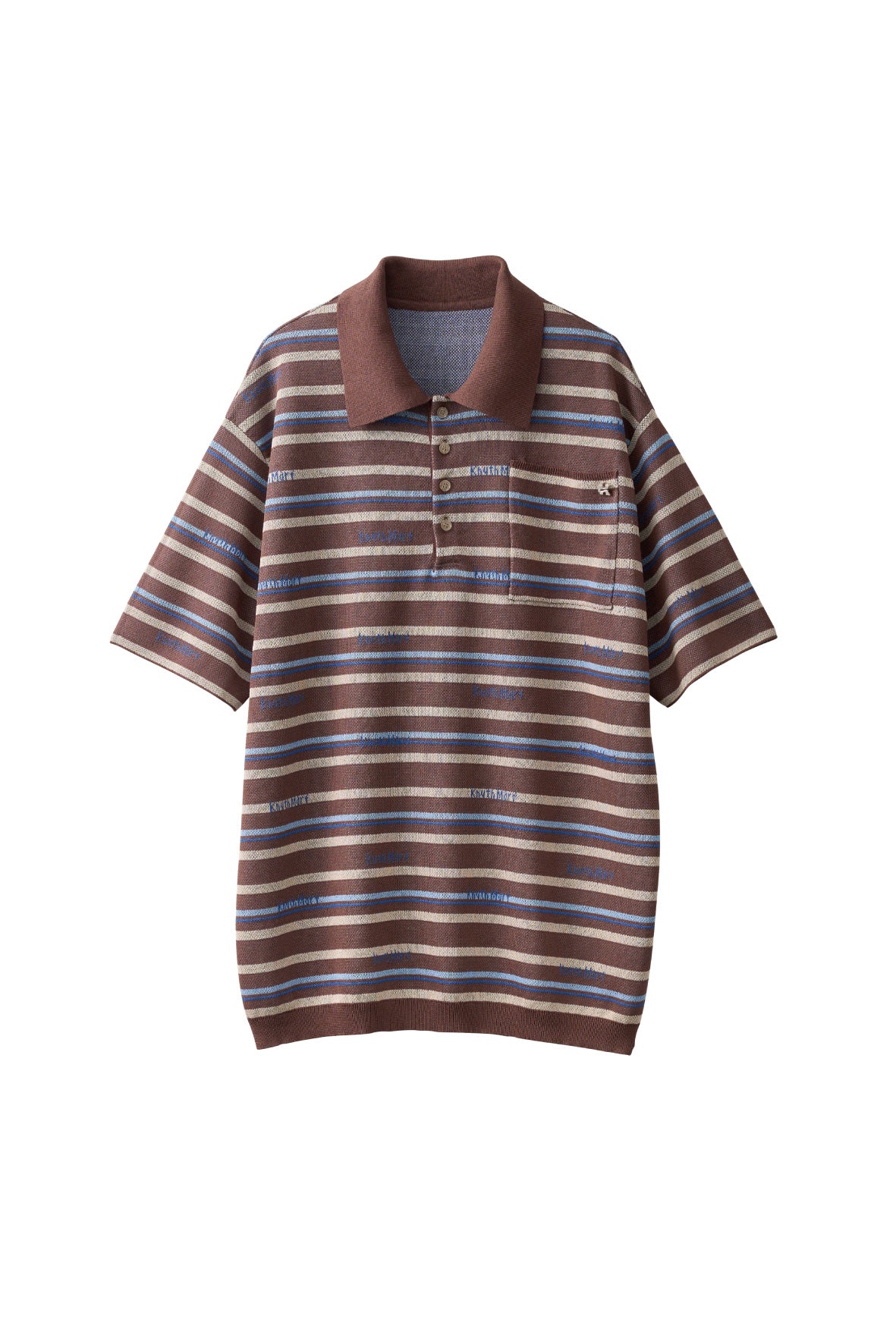 logo stripe polo knit(unisex)/2color