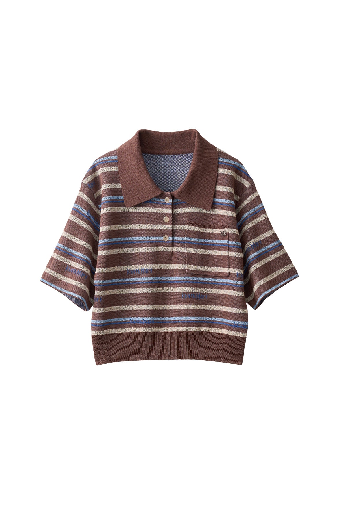 logo stripe polo knit/2color