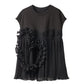 heart motif tulle tops/2color