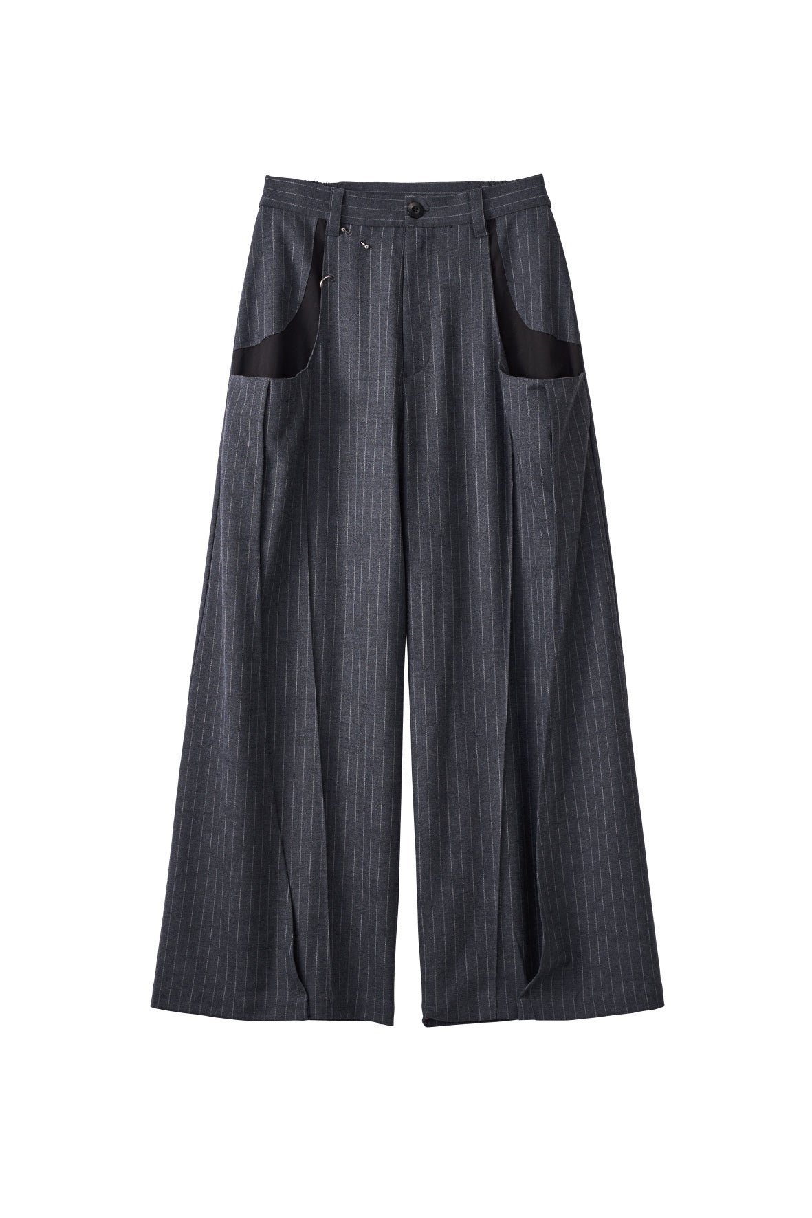 pierced drape pants(unisex)/stripegray
