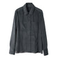raw edge shirt/charcoal