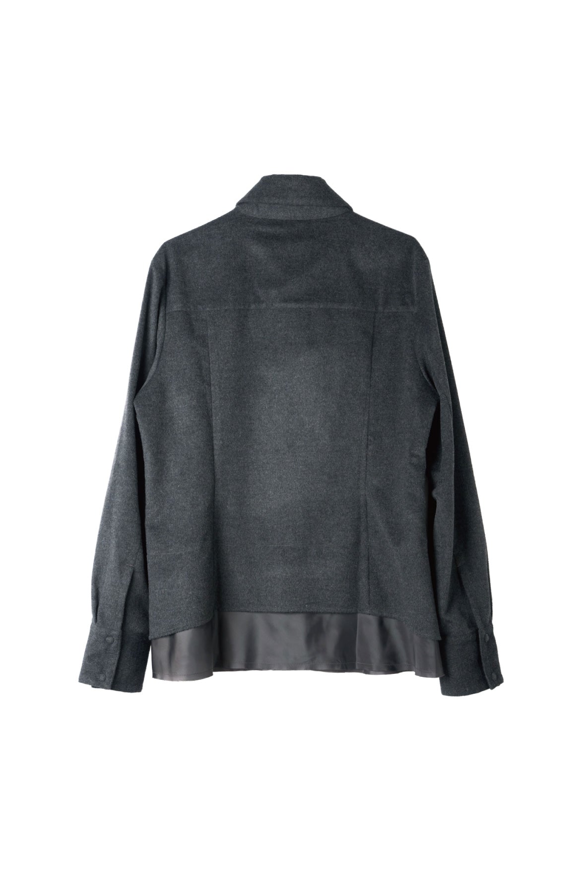 raw edge shirt/charcoal