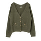 gold button trad cardigan/khaki