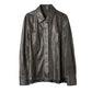 raw edge shirt/leather