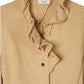 drop shoulder frill knit/yellow
