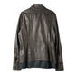 raw edge shirt/leather