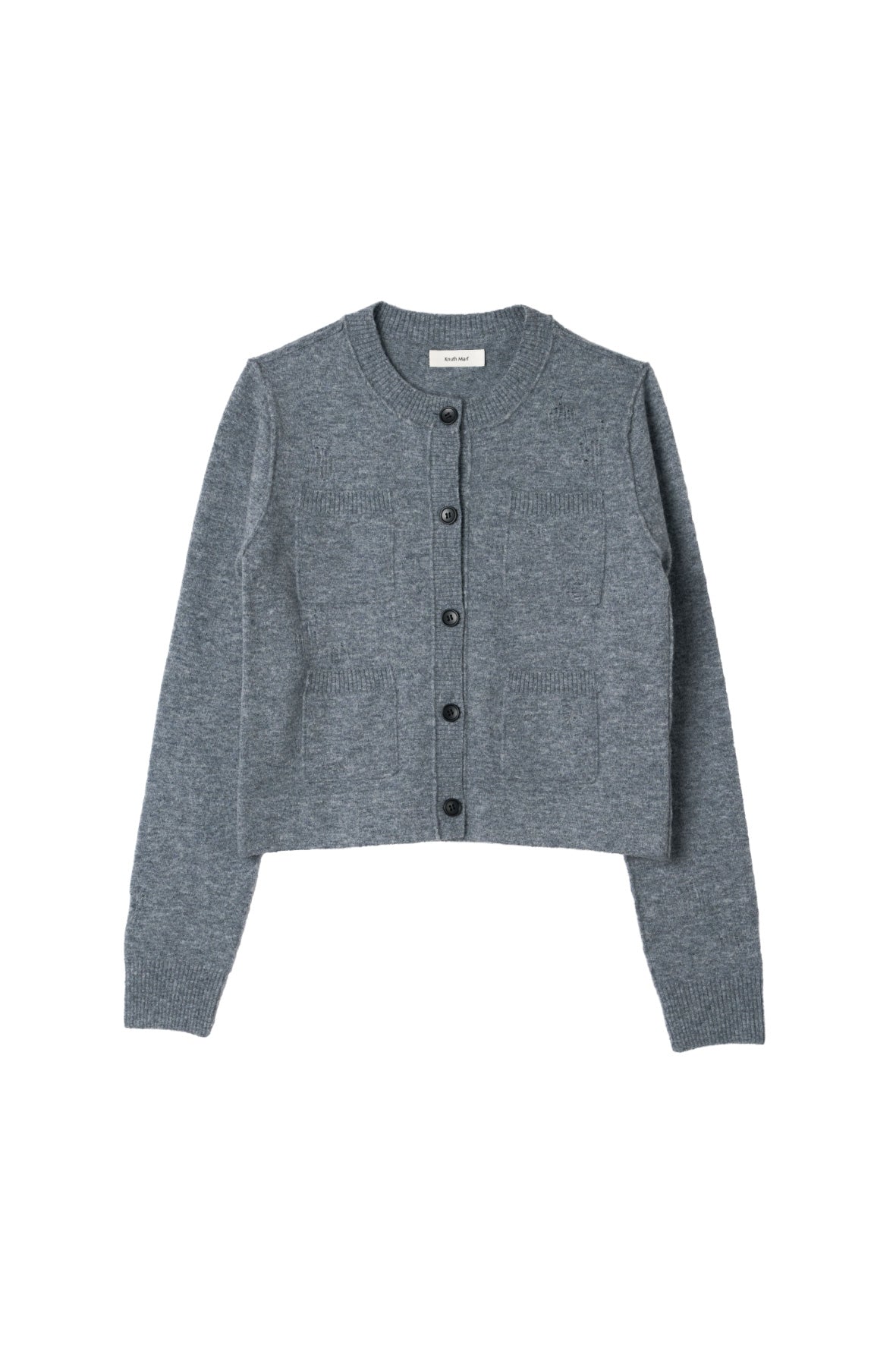 damaged pocket knit/gray