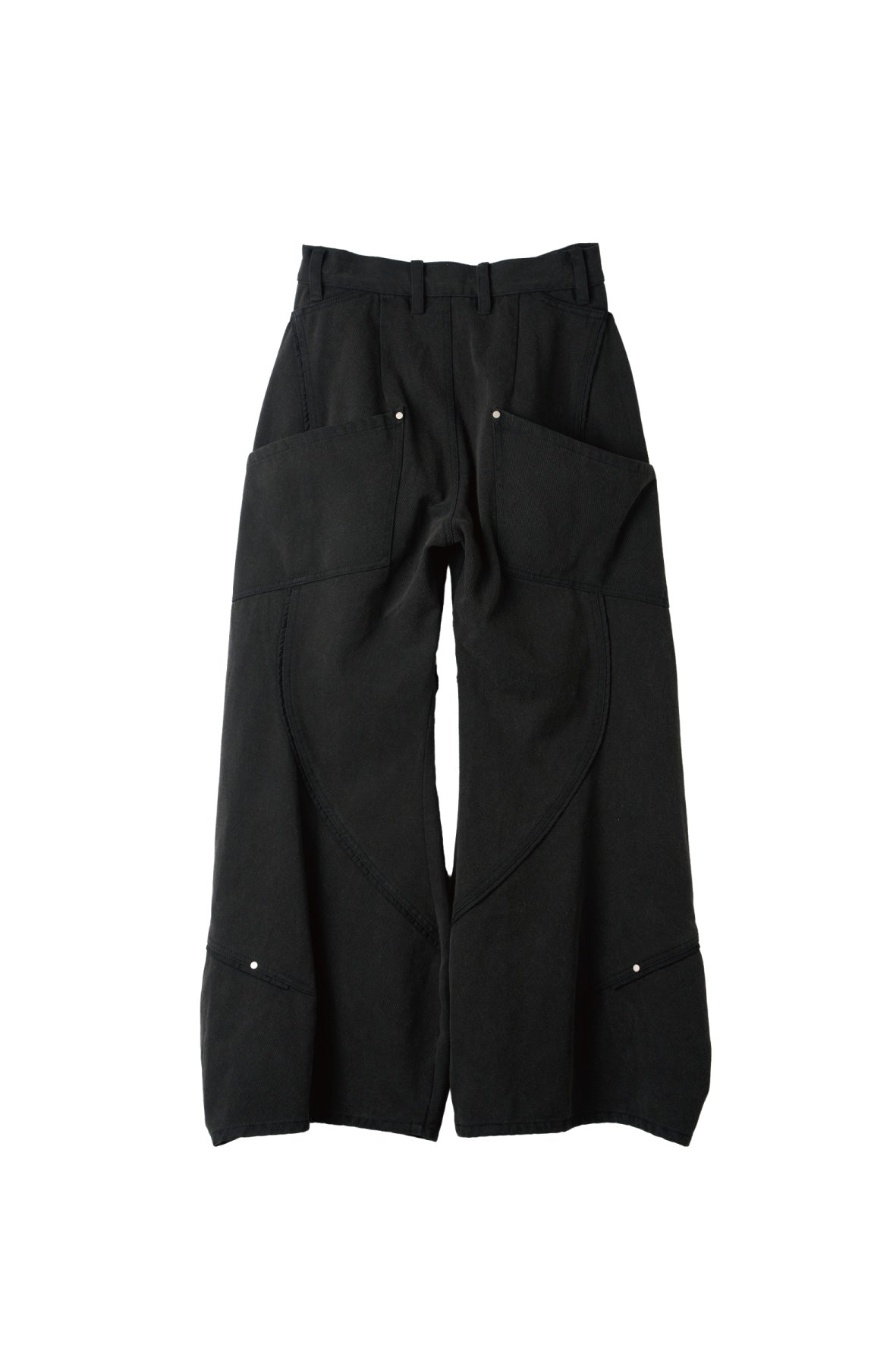 curve utility denim pants(unisex)/black