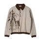 reversible jacquard polo knit(unisex)/brown