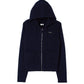 hooded knit parka/navy