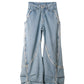 curve utility denim pants(unisex)/blue