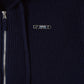 hooded knit parka/navy