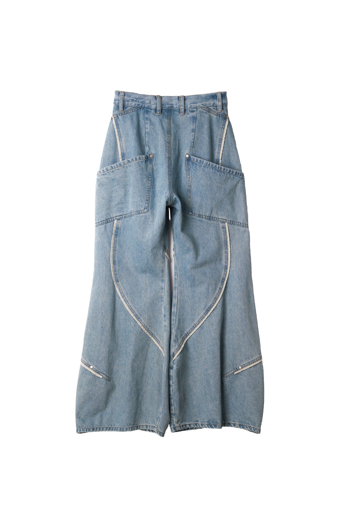curve utility denim pants(unisex)/blue
