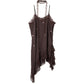 lace cami dress/brown