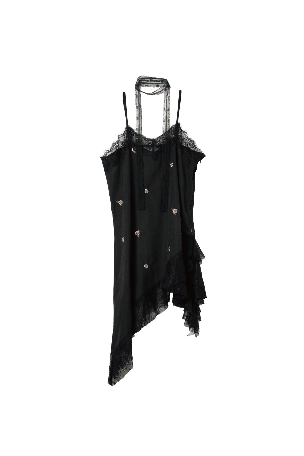 lace cami dress/black