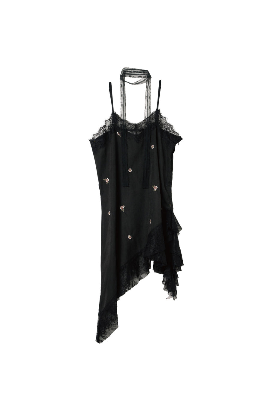 lace cami dress/black