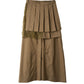 pleated skirt pants/beige