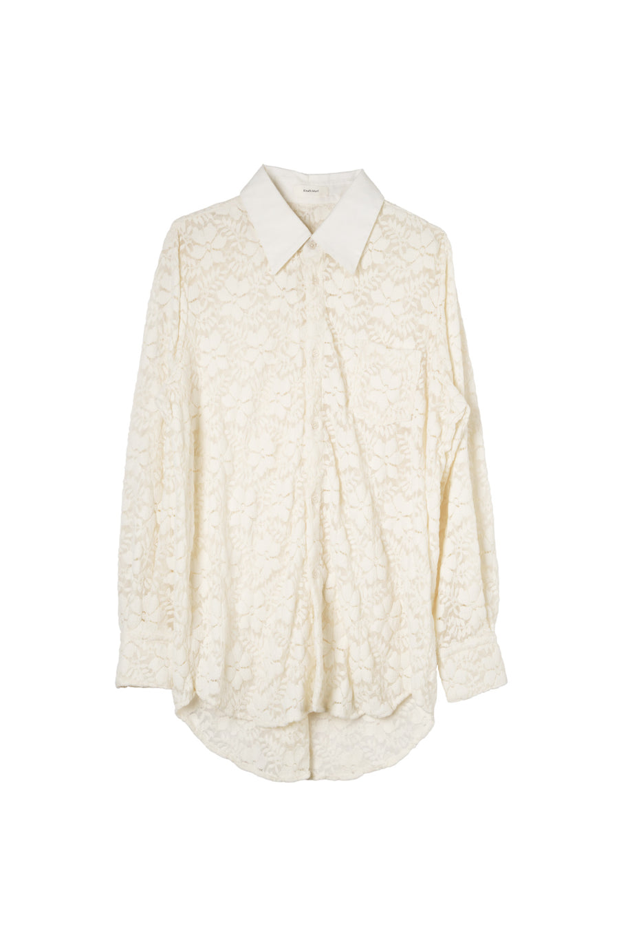 over lace shirt/white
