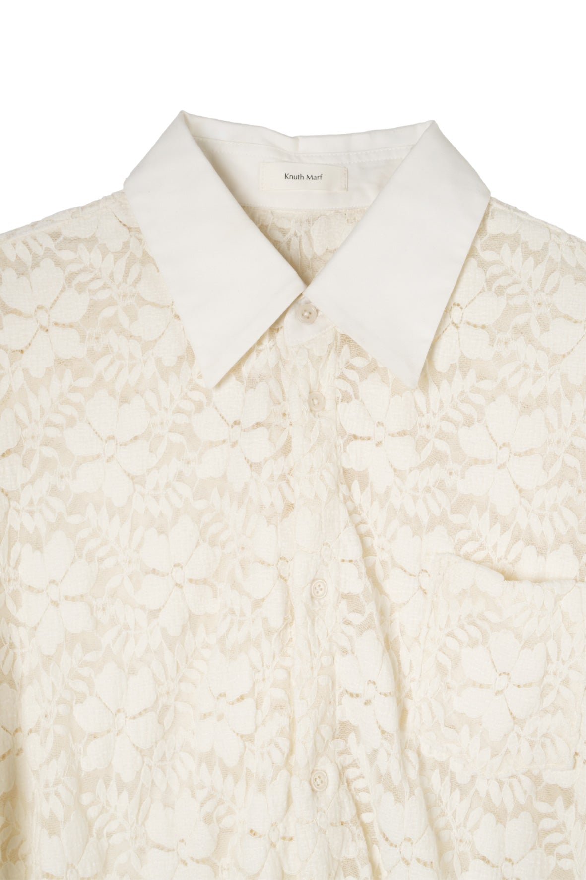 over lace shirt/white