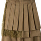 pleated skirt pants/beige