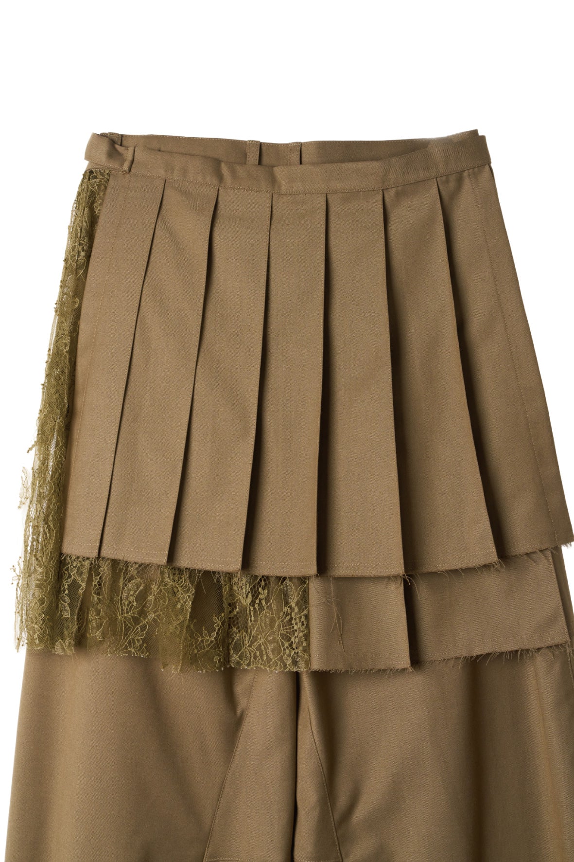 pleated skirt pants/beige