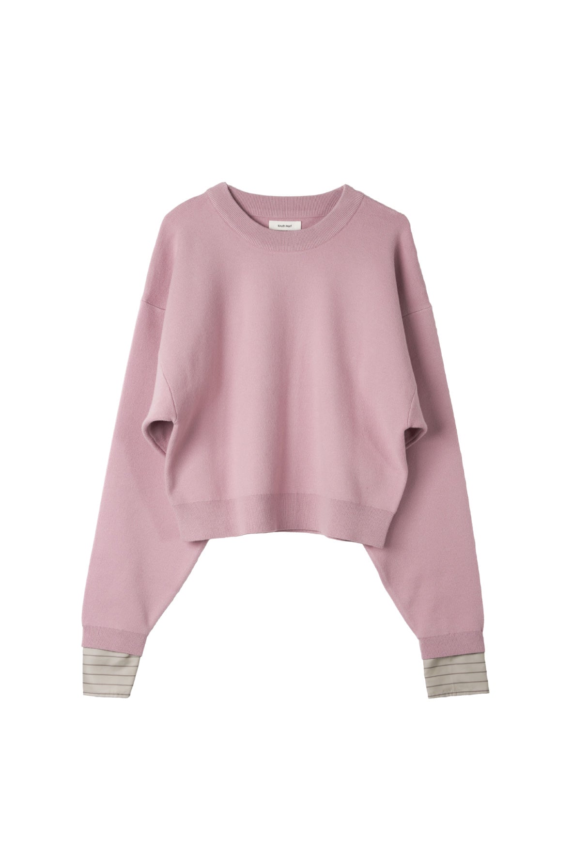2way cuffs normcore knit/pink