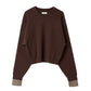 2way cuffs normcore knit/brown