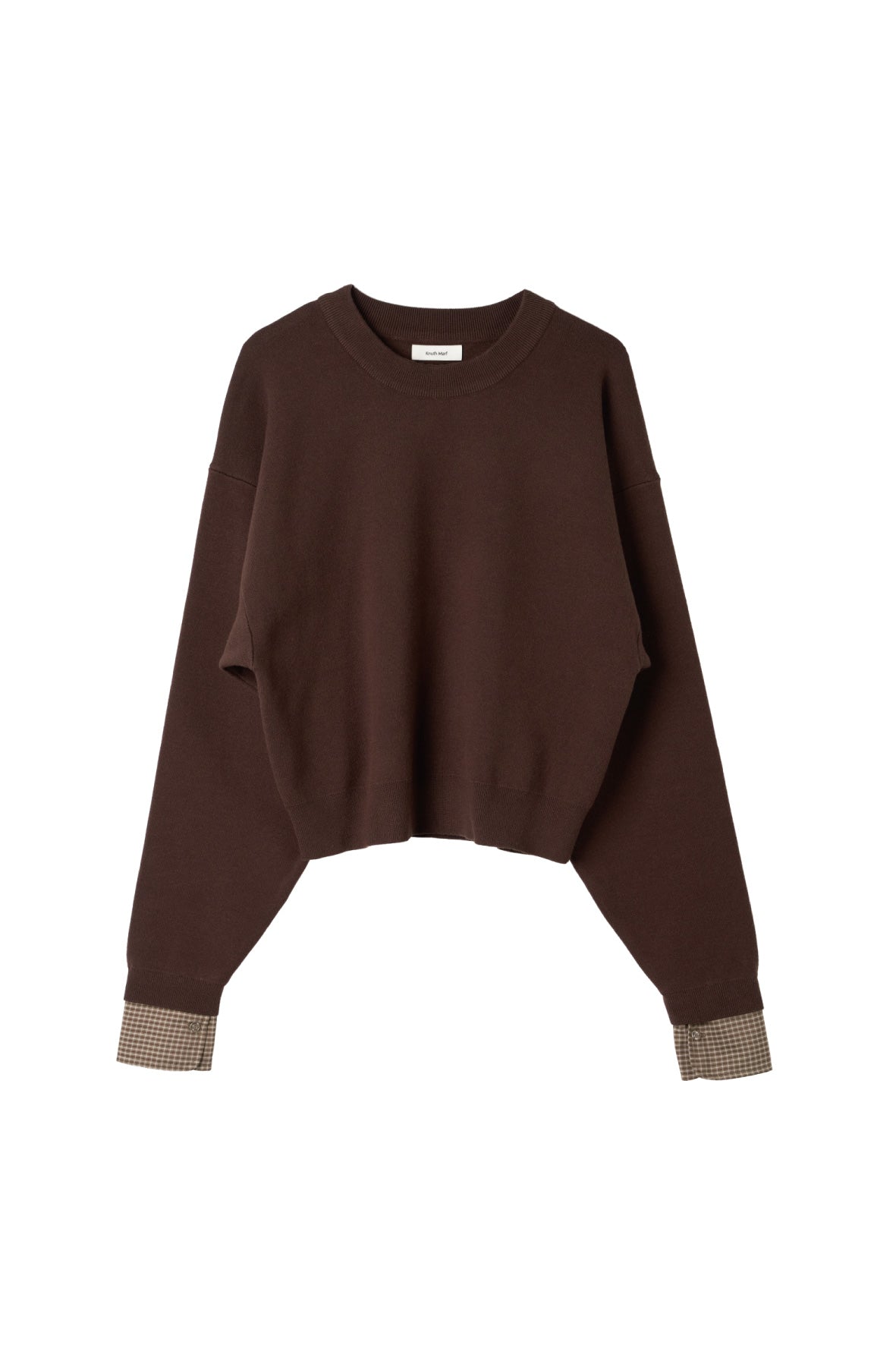 2way cuffs normcore knit/brown