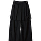 pleated skirt pants/black