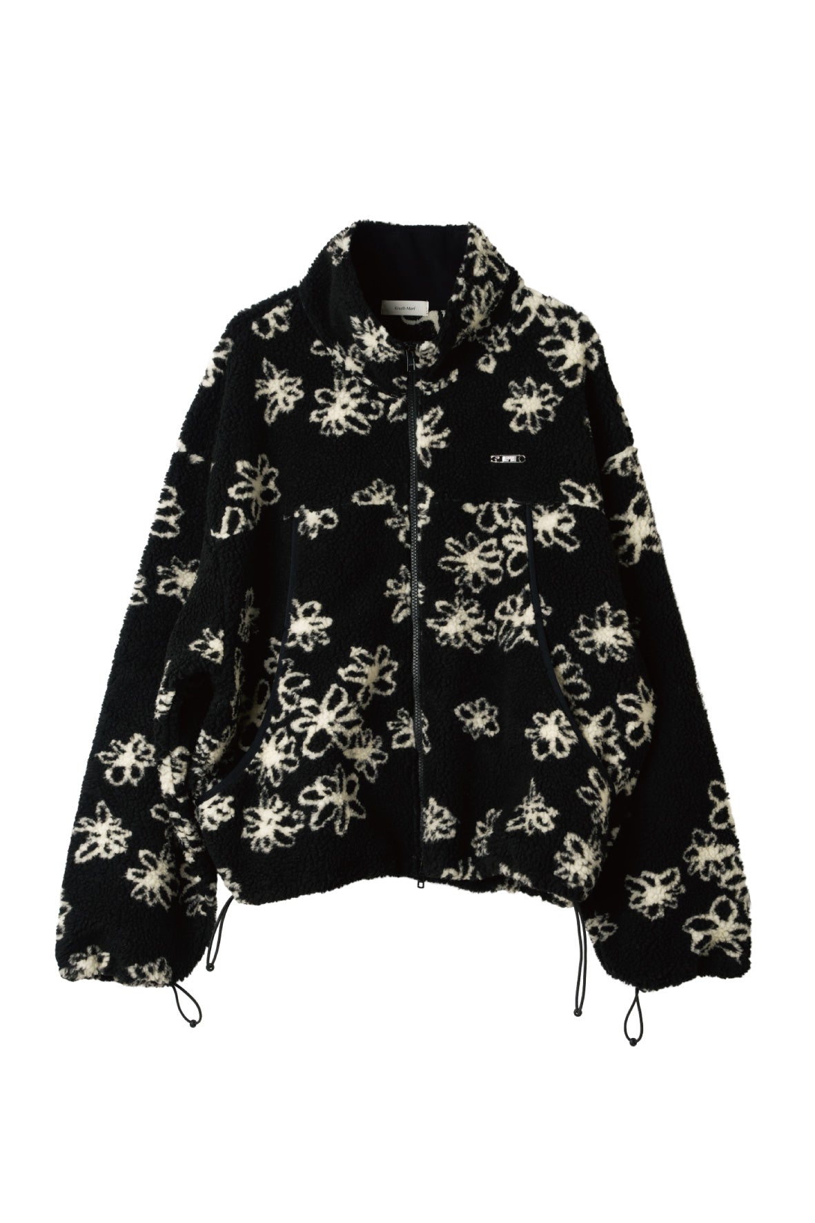 flower boa fleece(unisex)/black