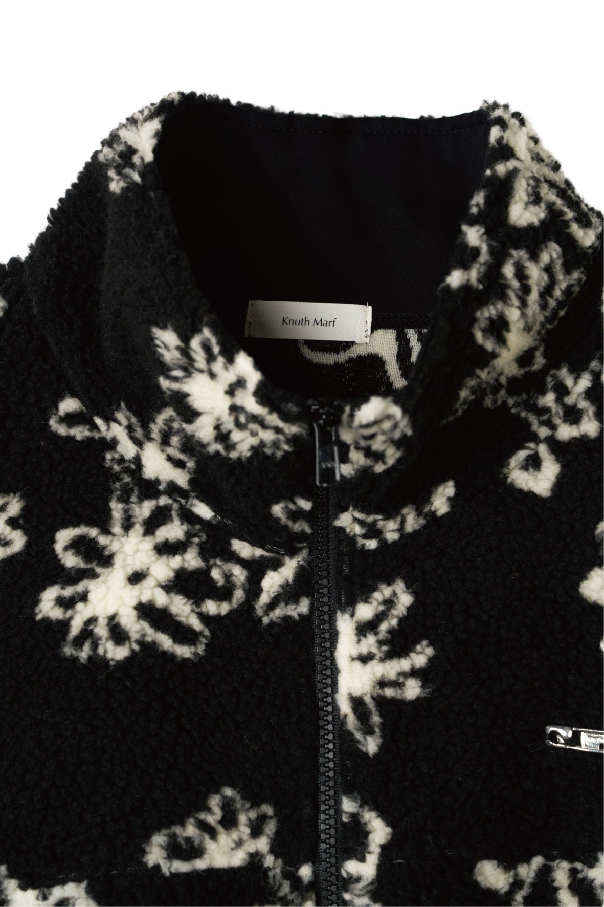 flower boa fleece(unisex)/black