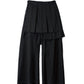 pleated skirt pants/black