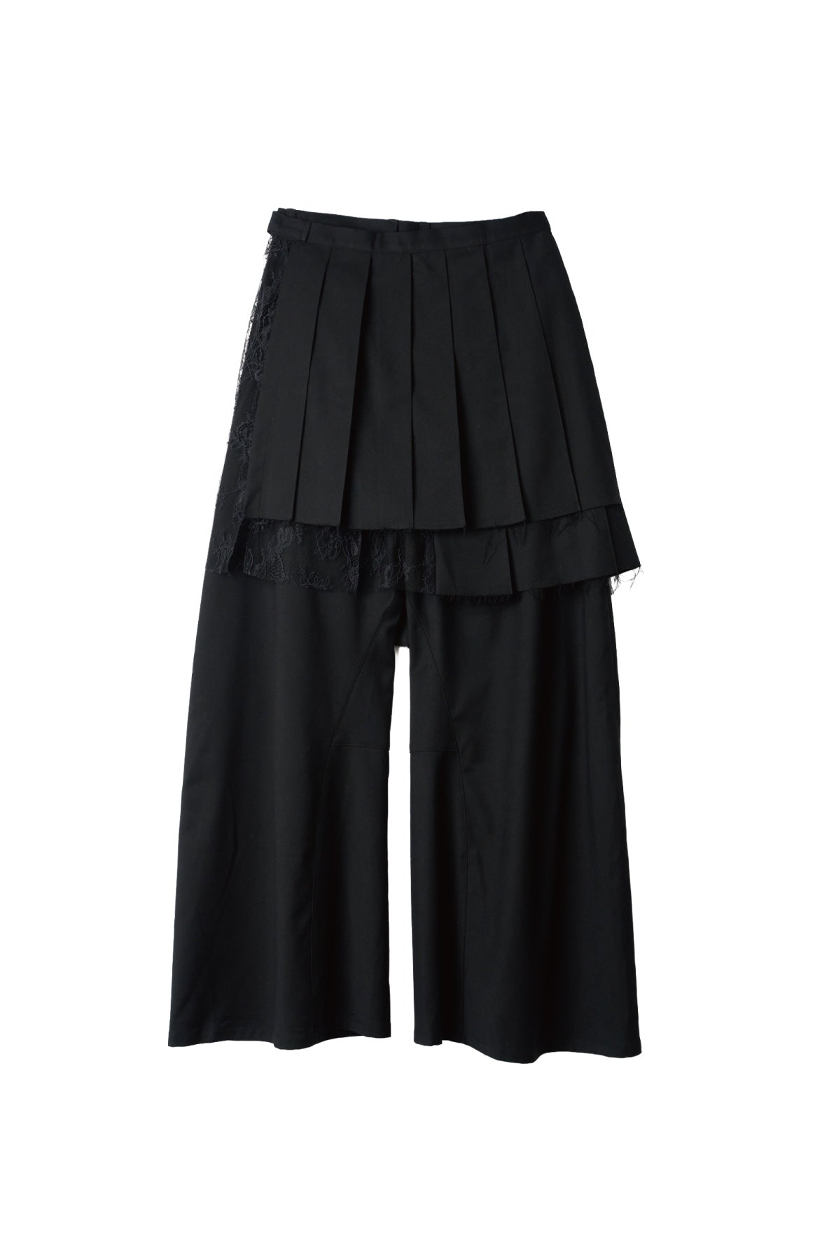 pleated skirt pants/black