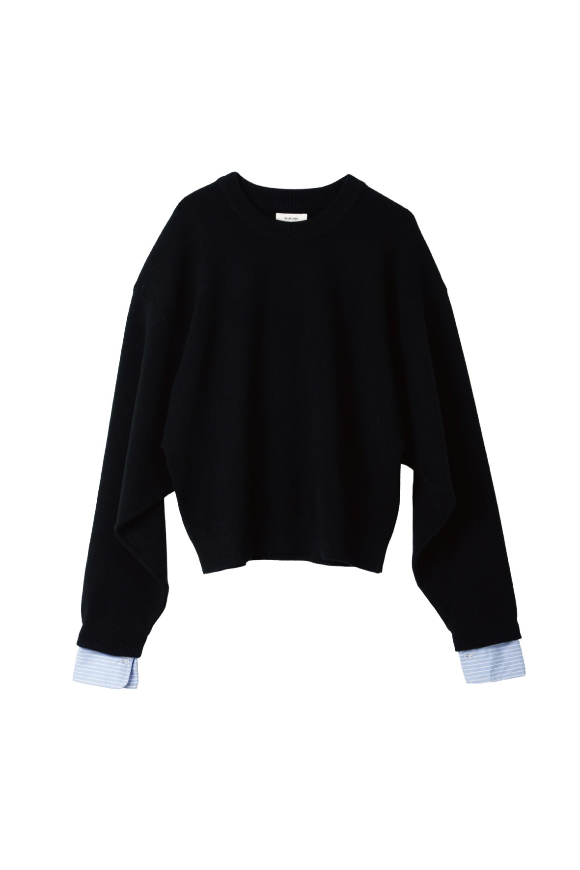 2way cuffs normcore knit(unisex)/black