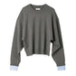 2way cuffs normcore knit(unisex)/gray
