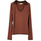 u-neck slim top/orange