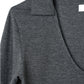 u-neck slim top/charcoal