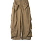 cling draped  pants(unisex)/brown