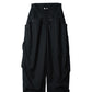 cling draped  pants(unisex)/black