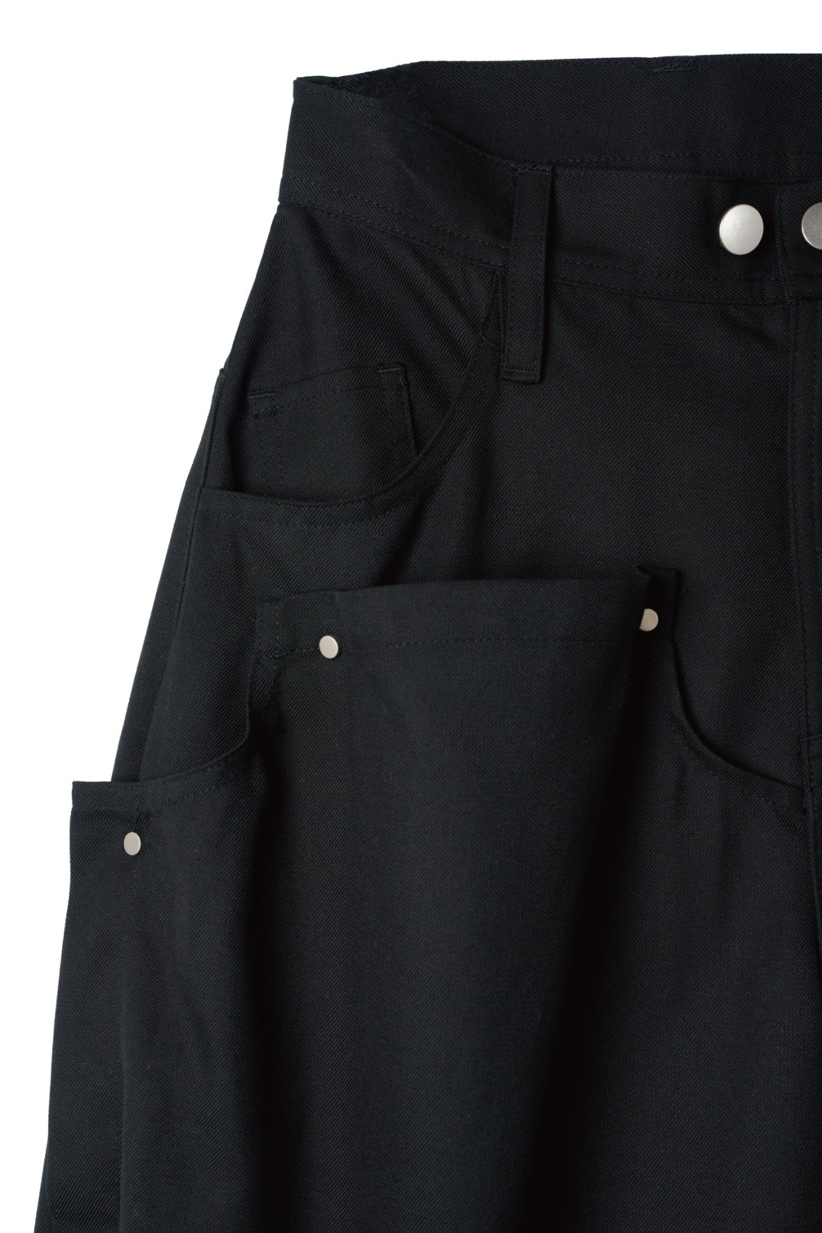 cling draped  pants(unisex)/black