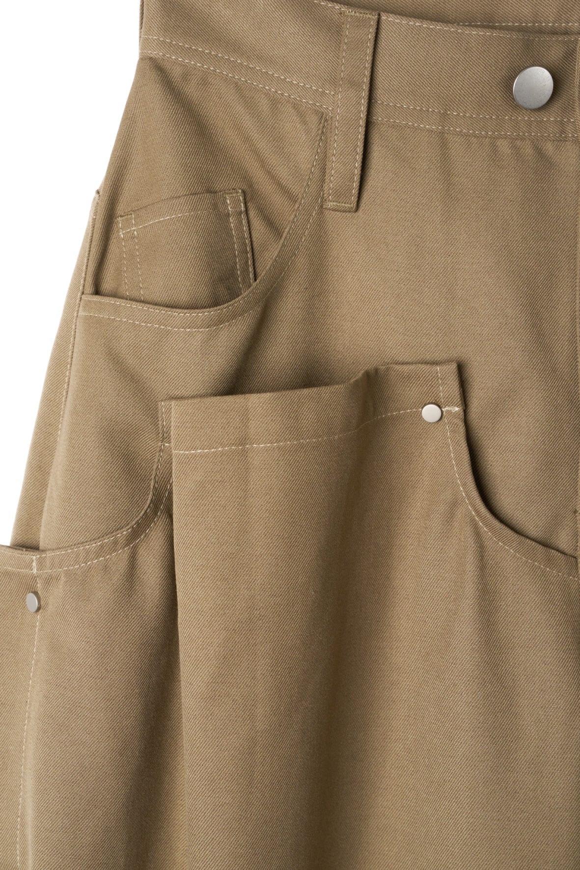 cling draped  pants(unisex)/brown